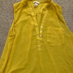 Yellow Flowy Tank Top Forever 21 Size 10